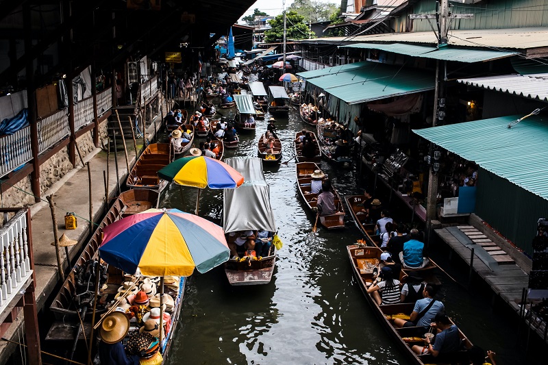 floating market Bangkok Thailand